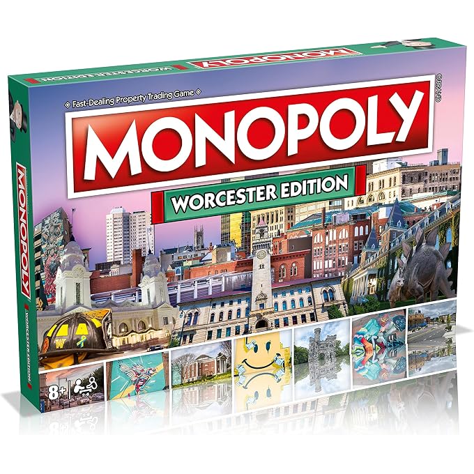 Top Trumps Monopoly Board Game Worcester Edition: 2-6 Players Family Board Games for Kids and Adults, Board Games for Kids 8 and up, for Kids and Adults, Ideal for Game Night - Image 1