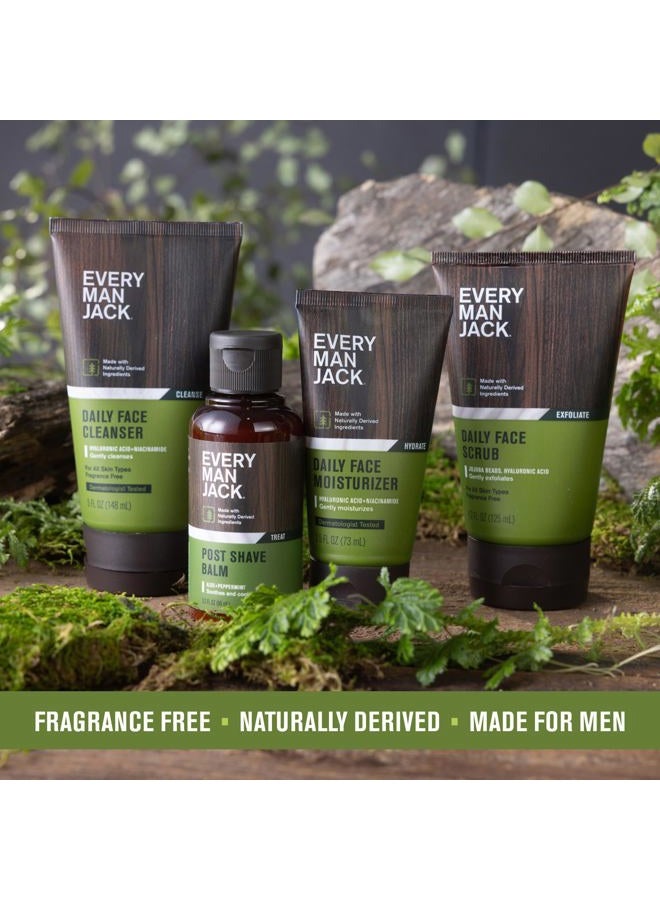Every Man Jack Gentle Exfoliating Face Scrub For Men- Exfoliate Away Dead Skin, Moisturize, and Revive Tired Skin with Jojoba Beads, Hyaluronic Acid, and Caffeine - 4.2 oz Men's Face Scrub -Twin Pack - Image 5
