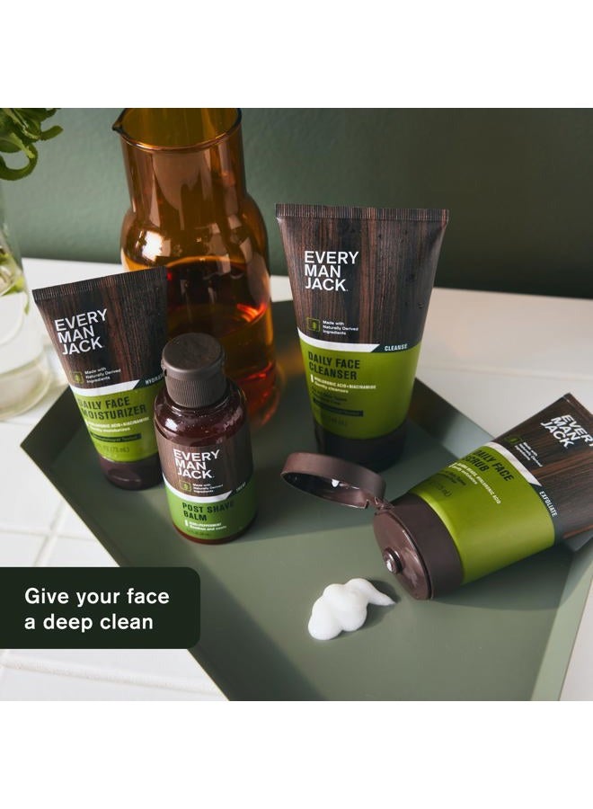 Every Man Jack Gentle Exfoliating Face Scrub For Men- Exfoliate Away Dead Skin, Moisturize, and Revive Tired Skin with Jojoba Beads, Hyaluronic Acid, and Caffeine - 4.2 oz Men's Face Scrub -Twin Pack - Image 4