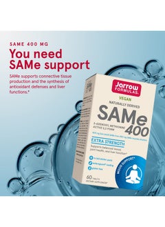 jarrow formulas Same 400 Mg 60 Tablets Highest Concentration Of Active Ss Form Supports Joint Health Liver Function Brain Metabolism Mood  Antioxidant Defense 60 Servings  - Image 3