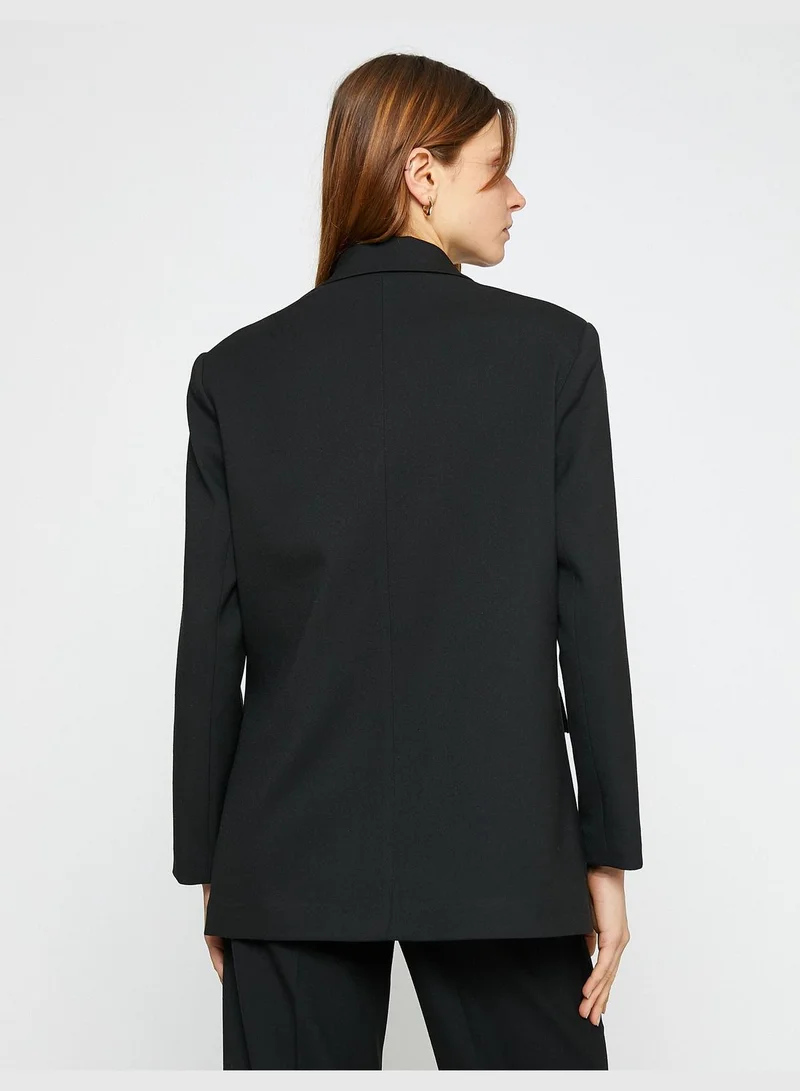 KOTON Wrapped Oversize Blazer Jacket
