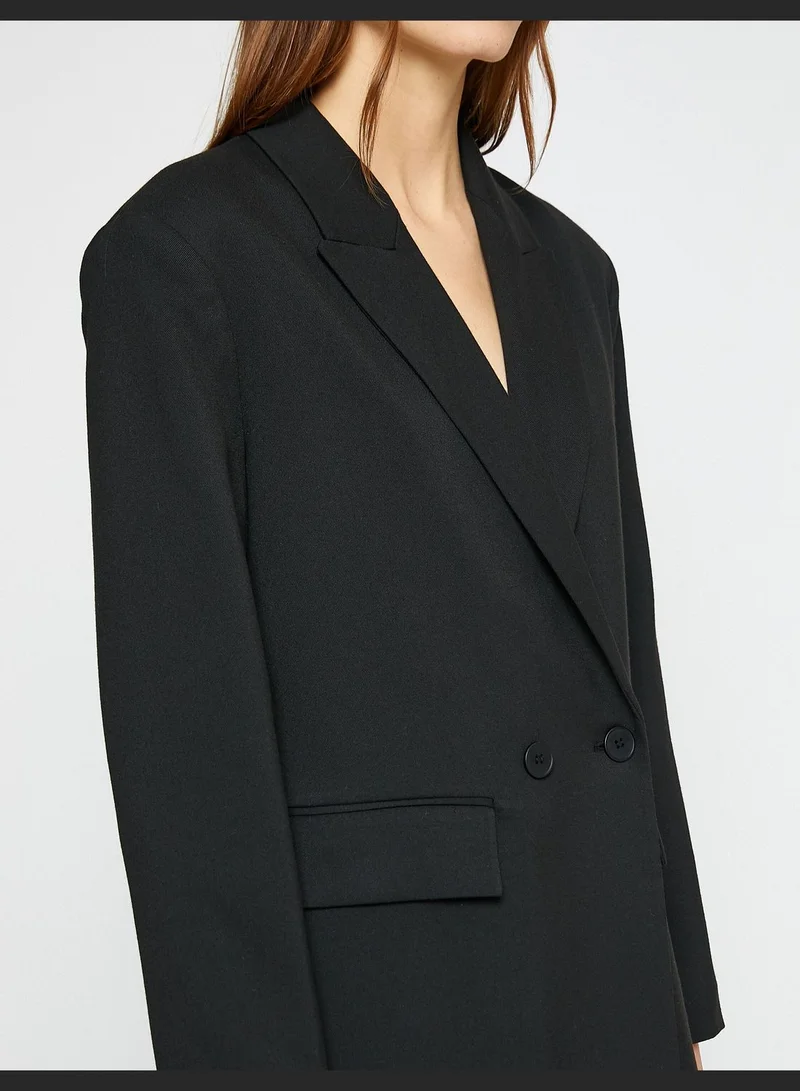 KOTON Wrapped Oversize Blazer Jacket