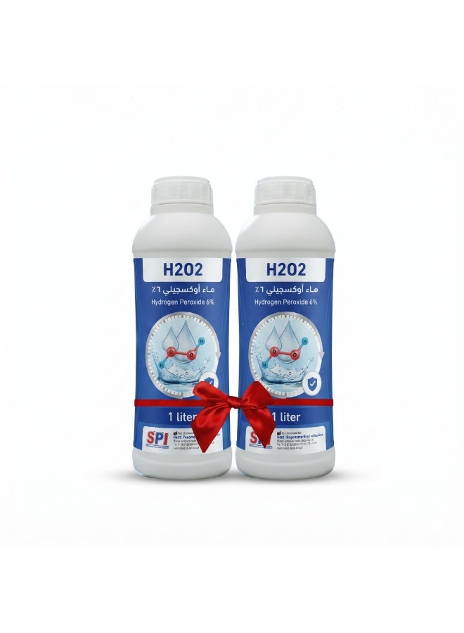 SPI Hydrogen Peroxide 6% (H2O2) Multi-Purpose Antiseptic & Disinfectant - Pack of 2 (2 x 1 Liter) - Image 2