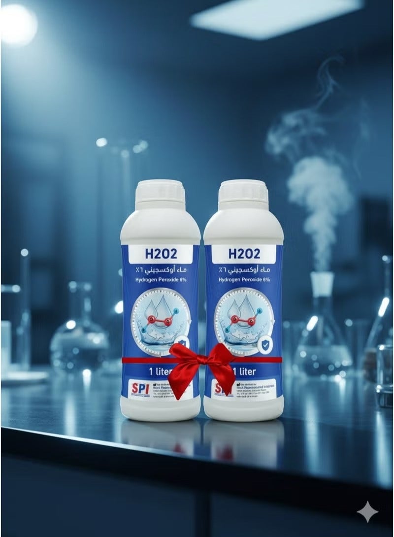 SPI Hydrogen Peroxide 6% (H2O2) Multi-Purpose Antiseptic & Disinfectant - Pack of 2 (2 x 1 Liter) - Image 3