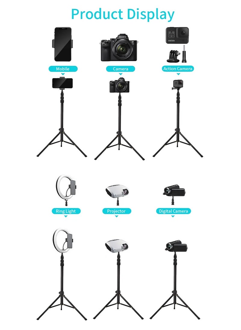 Foldable Selfie Stick and Tripod MT-45  Height up to 168cm , Lightweight and Durable with Light Body , 2 in 1 Stable Design for Photography, Videography and Recording , Magnetic with 1/4" Standard Screw , Universal with Cameras, Webcams and Lighting , Ideal for Vlogging, Traveling, Live Streaming and Outdoor Shooting , Fits up to 3kg for Four Temperature Ranges Adjustable for All Types of Shooting