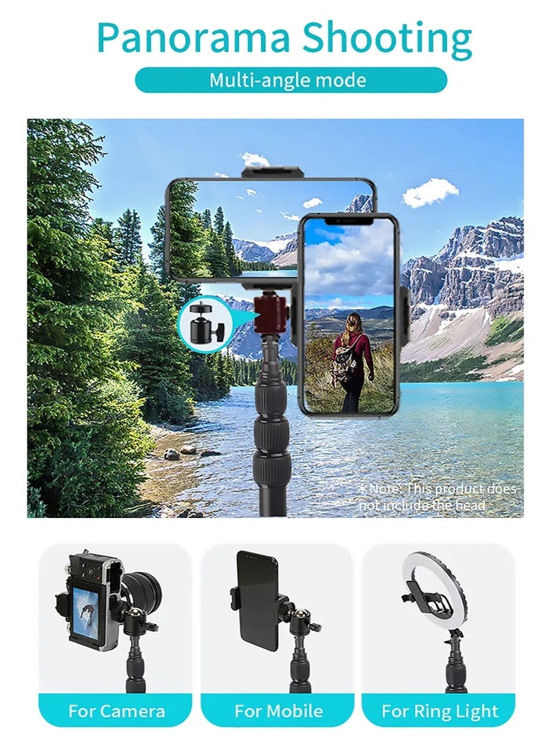 Foldable Selfie Stick and Tripod MT-45  Height up to 168cm , Lightweight and Durable with Light Body , 2 in 1 Stable Design for Photography, Videography and Recording , Magnetic with 1/4" Standard Screw , Universal with Cameras, Webcams and Lighting , Ideal for Vlogging, Traveling, Live Streaming and Outdoor Shooting , Fits up to 3kg for Four Temperature Ranges Adjustable for All Types of Shooting