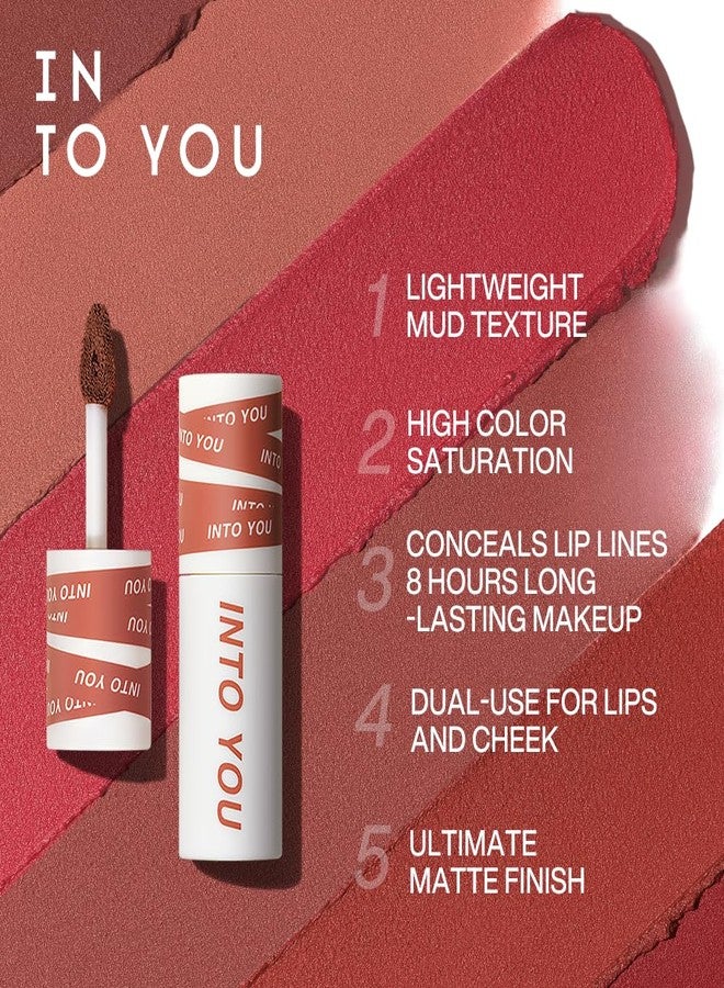 INTO YOU Velvet Matte Lip Stain, Lip Tint, High Impact Lipcolor, Dual-Use For Lips And Cheek - Nude (EM08) - Image 2