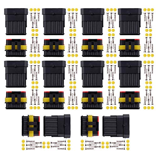 MUYI 10 Kit 5 Pin Way Waterproof Electrical Connector 1.5mm Series Terminals Water Resistend - Image 1