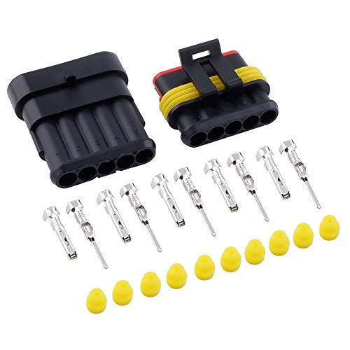 MUYI 10 Kit 5 Pin Way Waterproof Electrical Connector 1.5mm Series Terminals Water Resistend - Image 4