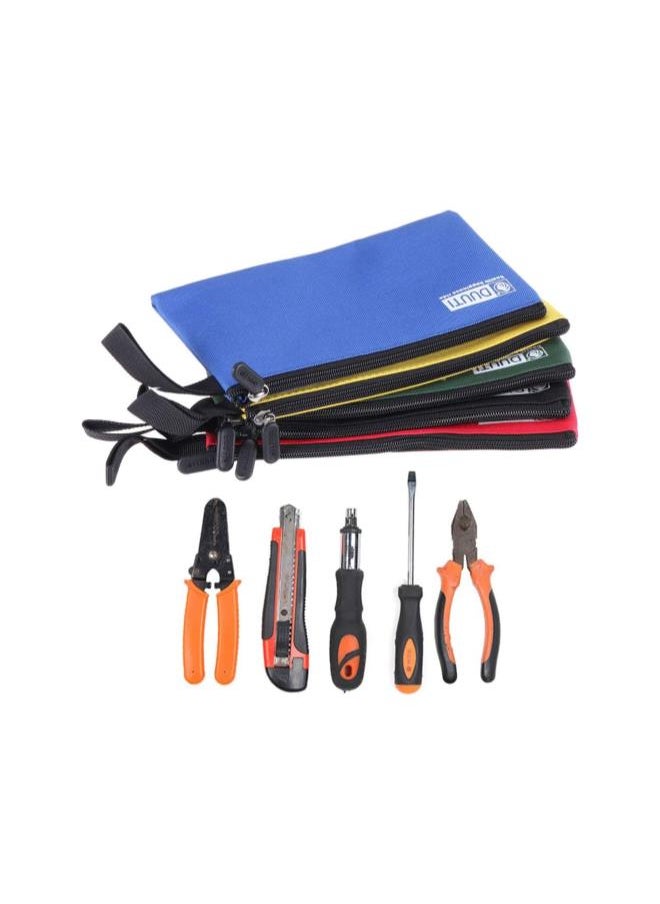 WYBOT - 5Pcs Zippered Tool Pouches Canvas Precision Multifunction Handle Portable Zipper Tool Bags Small Tool Pouches Zipper Pouches for Tool Carpenter - Image 1