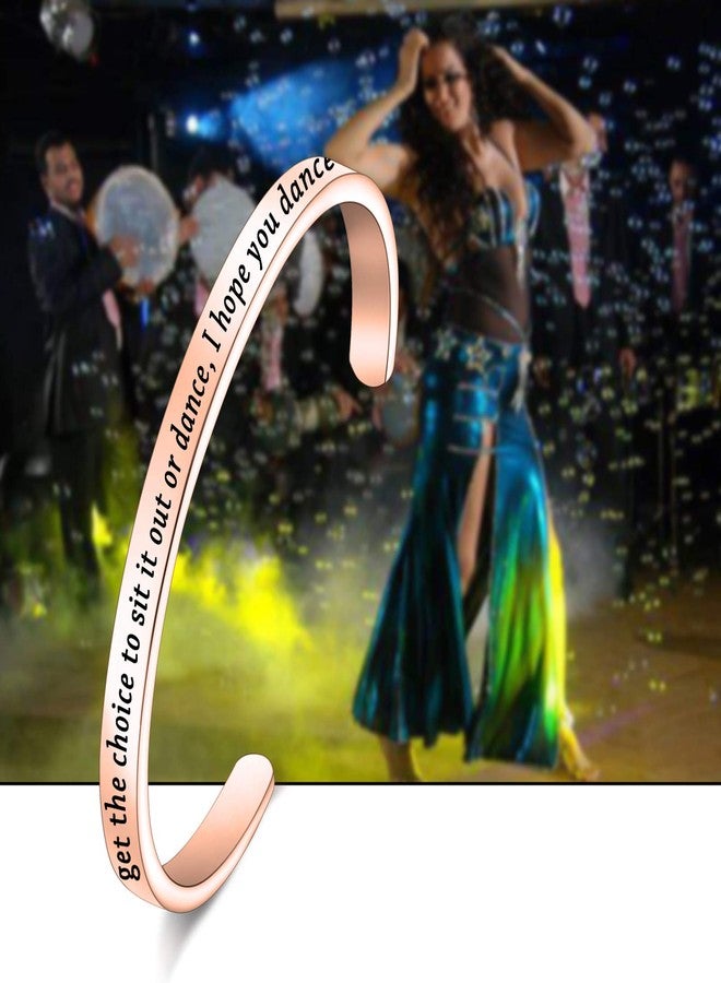 FEELMEM Dancer Gift Dancer Bracelet When You get The Chance I Hope You Dance Cuff Bangle Dance Teacher Gifts Dance Lover Gift (Rose gold) - Image 4