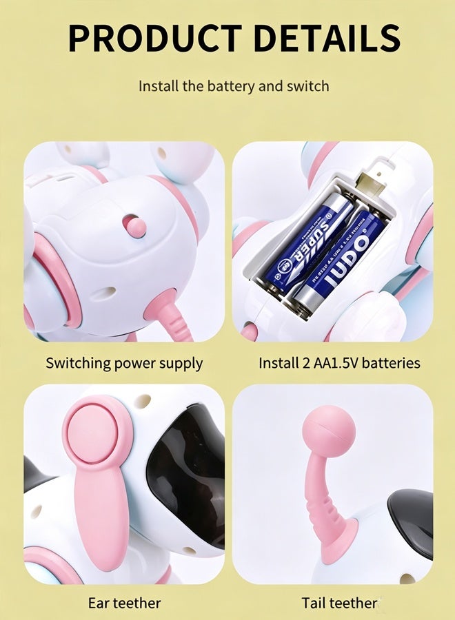 aoduoyaya Robot Dog Toy, Electric Walking Robot Puppy with LED Colorful Lights and Music,Interactive EducationalToy, Electronic Pet Toy for Toddlers Boys Girls, Kids Early Educational Birthday Gift - Image 3