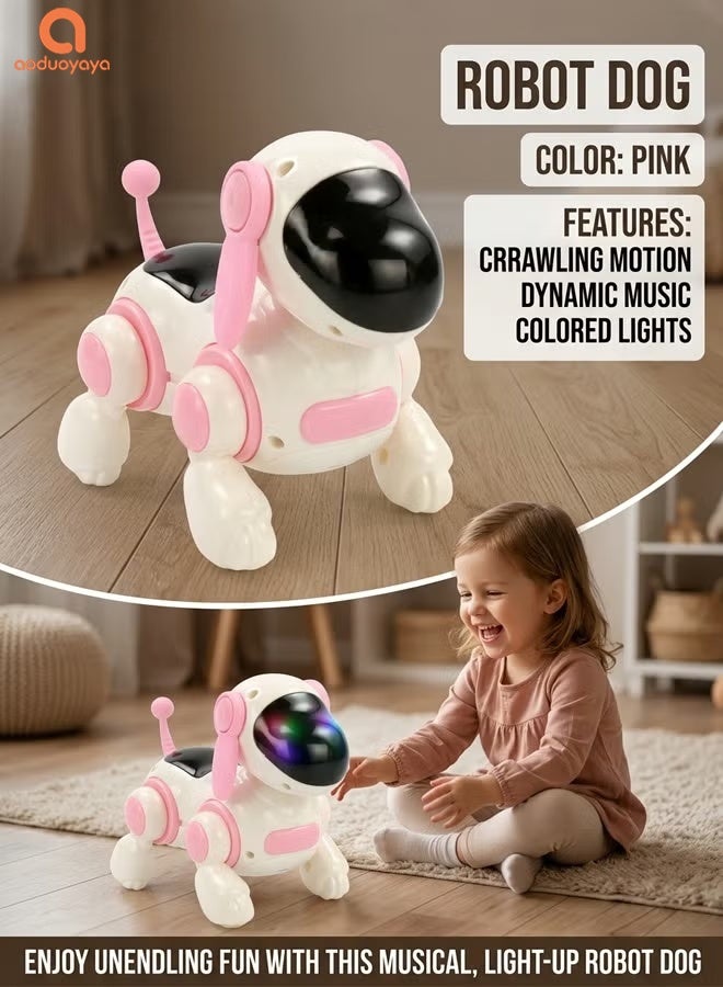 aoduoyaya Robot Dog Toy, Electric Walking Robot Puppy with LED Colorful Lights and Music,Interactive EducationalToy, Electronic Pet Toy for Toddlers Boys Girls, Kids Early Educational Birthday Gift - Image 1