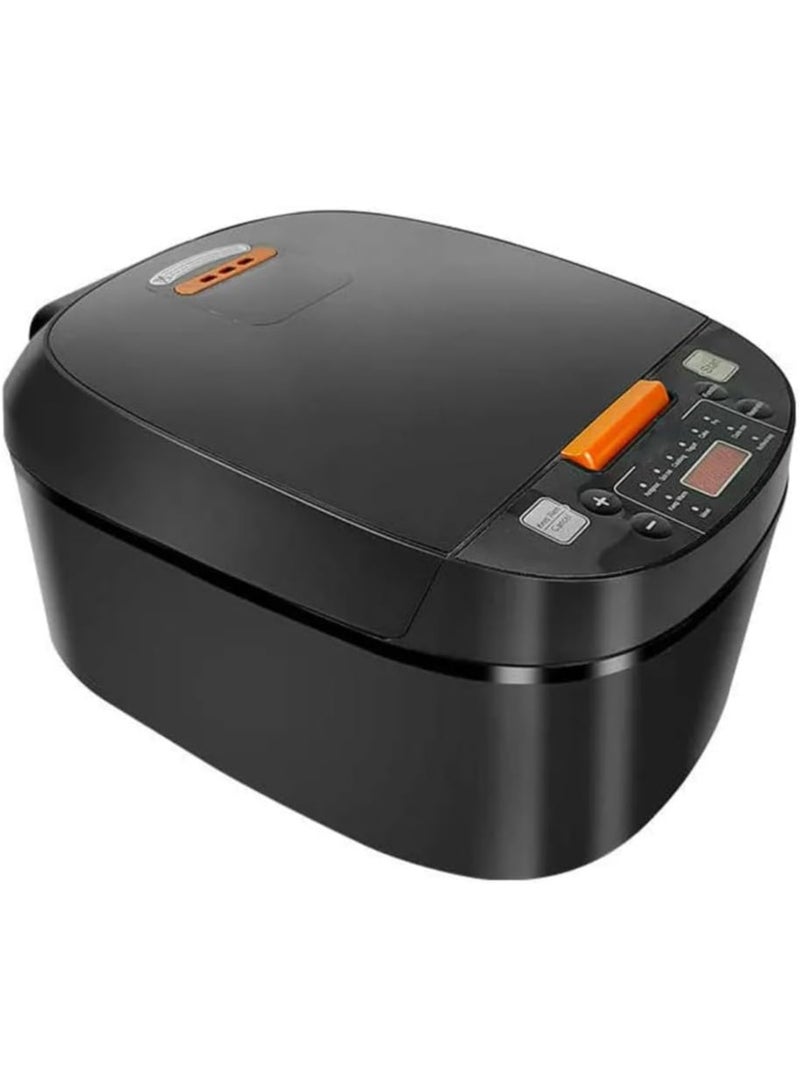 Multi-Function Electric Rice Cooker With Non-Stick Inner Pot | 5L Capacity | LED Touch Panel | 900W Power | Black  - Image 3
