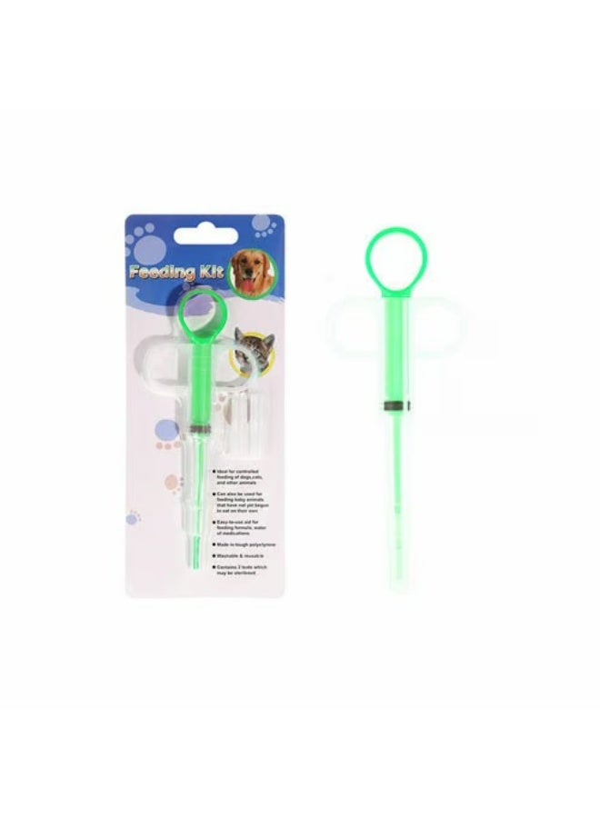 مجموعة تغذية الحيوانات الأليفة، محقنة، للكلاب والقطط، تتضمن حلمتين، قابلة للغسل، أداة تغذية الأدوية - Image 2