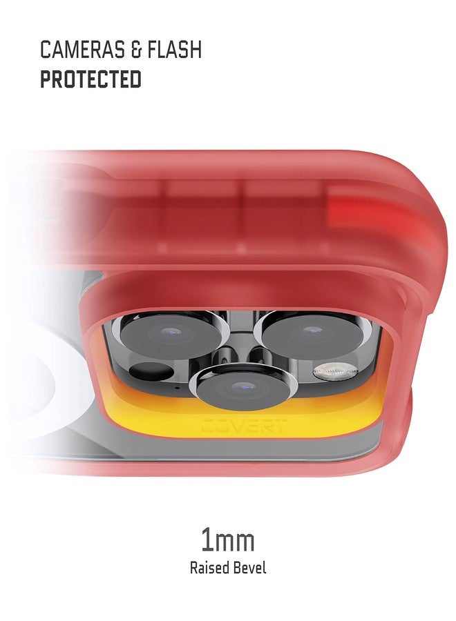 جوستك جراب Ghostek COVERT الوردي لهاتف iPhone 14 Pro للنساء، شفاف، مقاوم للصدمات، يدعم ملحقات MagSafe، مقاوم للاصفرار، مصمم لهاتف Apple iPhone 14 Pro (6.1 بوصة) موديل 2022 (وردي). - Image 3