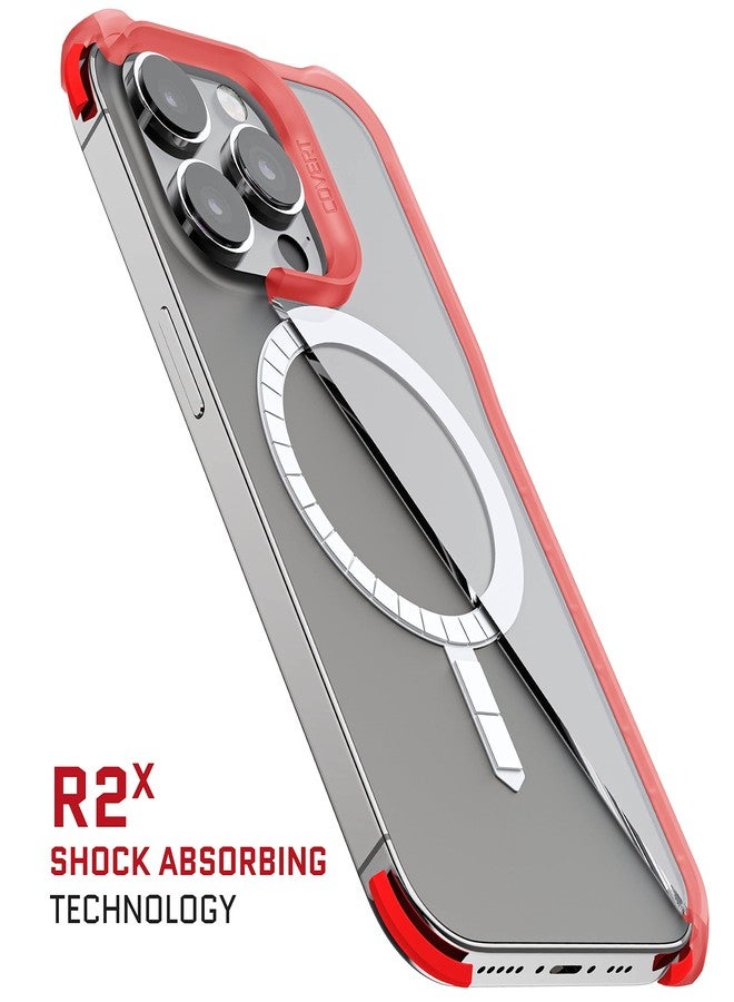 جوستك جراب Ghostek COVERT الوردي لهاتف iPhone 14 Pro للنساء، شفاف، مقاوم للصدمات، يدعم ملحقات MagSafe، مقاوم للاصفرار، مصمم لهاتف Apple iPhone 14 Pro (6.1 بوصة) موديل 2022 (وردي). - Image 4