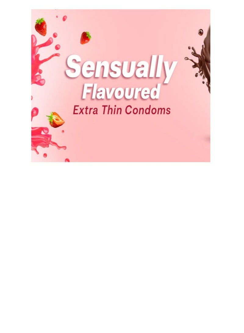 دوريكس بلاي ديوركس بليجر عبوة تحتوي على 24 واقي ذكري (فراولة + شوكولاتة) و1 مزلق فراولة 50 مل - Image 3