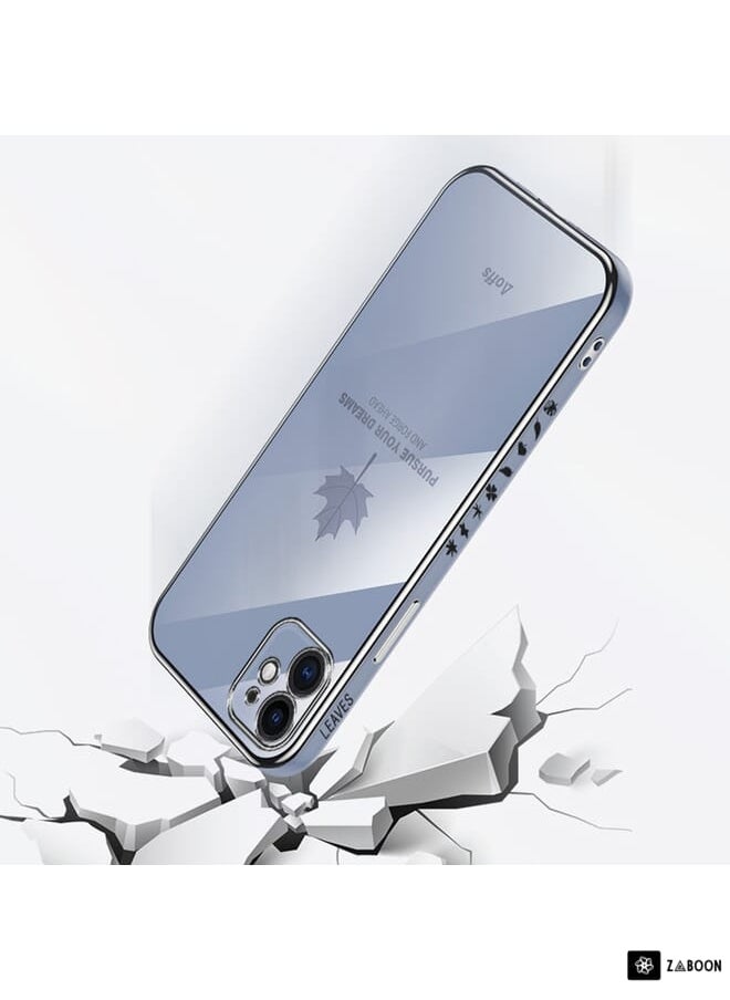 Green Tiger For Samsung Galaxy S23 Ultra 5G 9D Plating Maple Leaf Silicone Phone Case with Strap(Black)  - Image 3