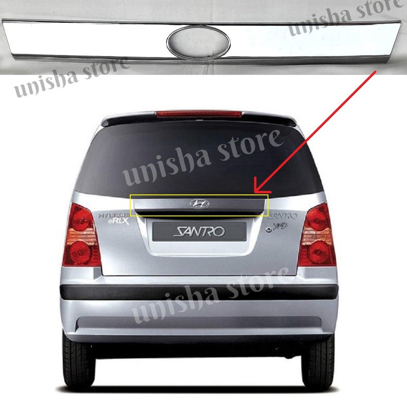 WheelCore Rear Number Plate Chrome Garnish Patti for Hyundai Santro Xing - Image 1