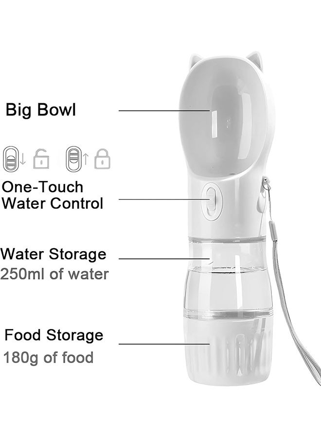 Dog Water & Food Bottle, Portable, Leak-Proof Water Bottle with Food Container for Outdoor Walking, Pet Water Dispenser for Puppy, Cats, Hamsters, Rabbits and Other Animals - Image 2
