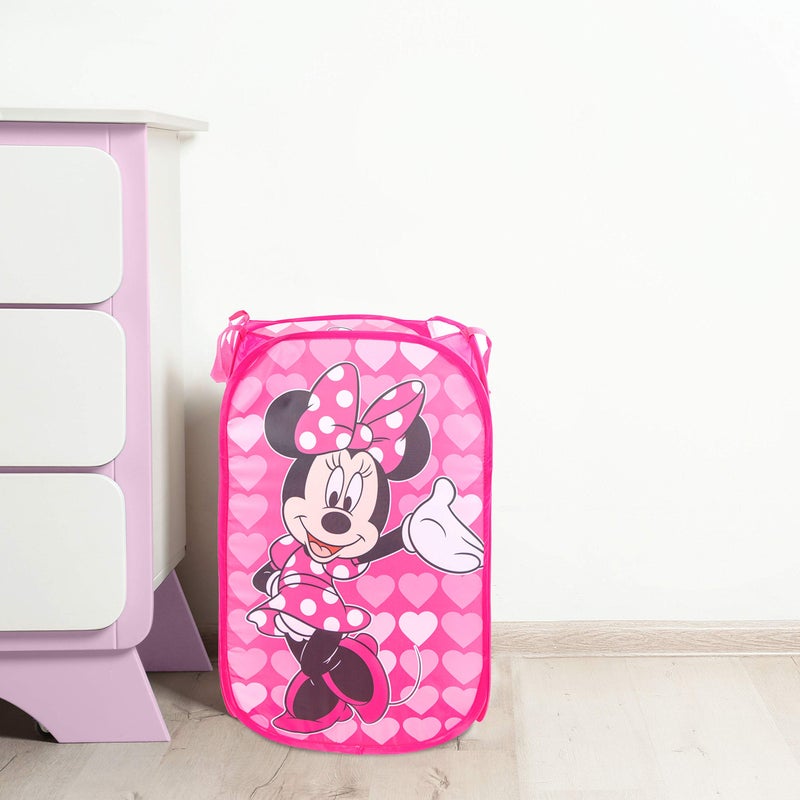 Jay Franco Disney Minnie Mouse Pop Up Hamper - Mesh Laundry Basket/Bag with Durable Handles (Official Disney Product) - Image 4