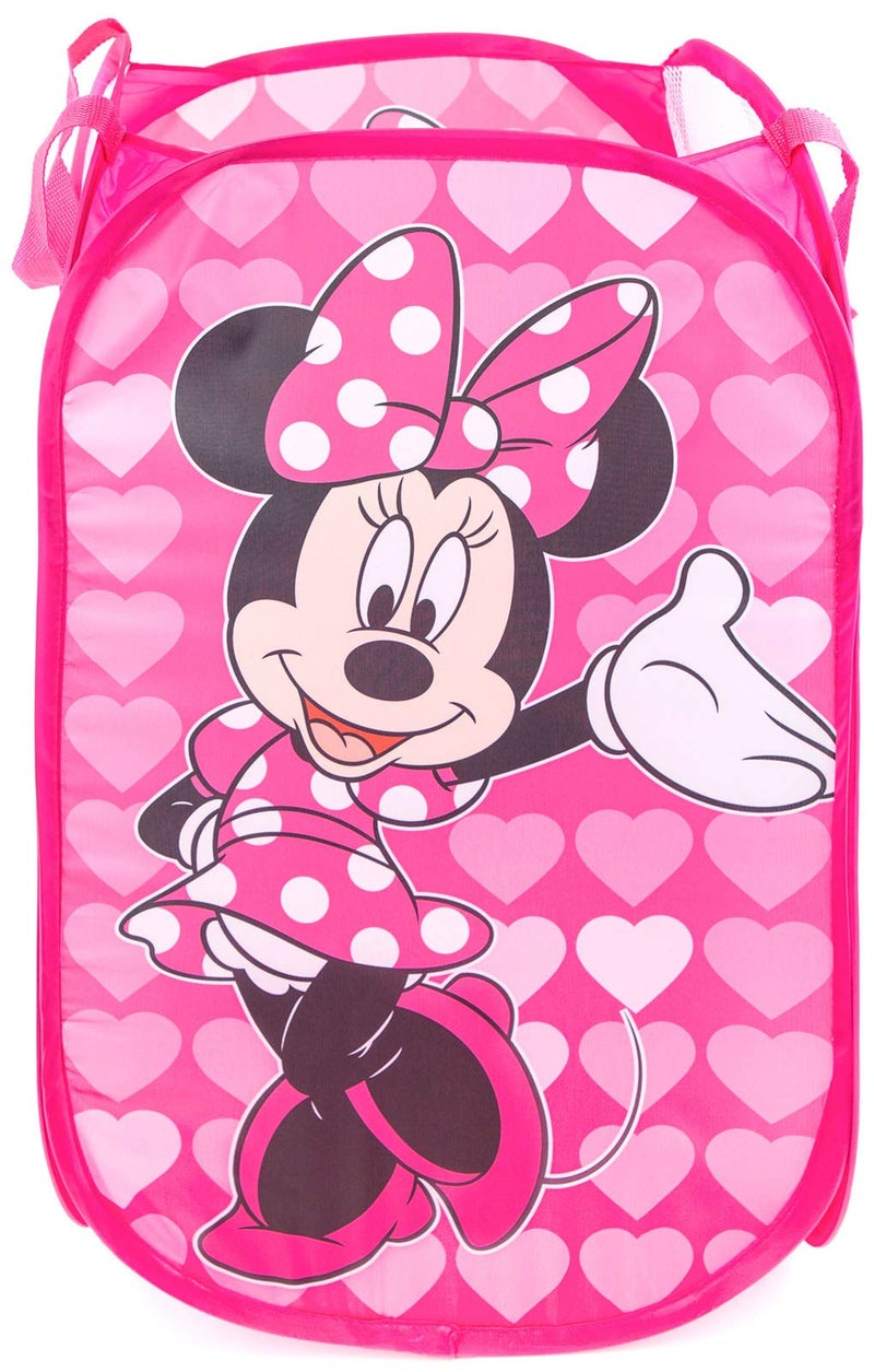 Jay Franco Disney Minnie Mouse Pop Up Hamper - Mesh Laundry Basket/Bag with Durable Handles (Official Disney Product) - Image 1