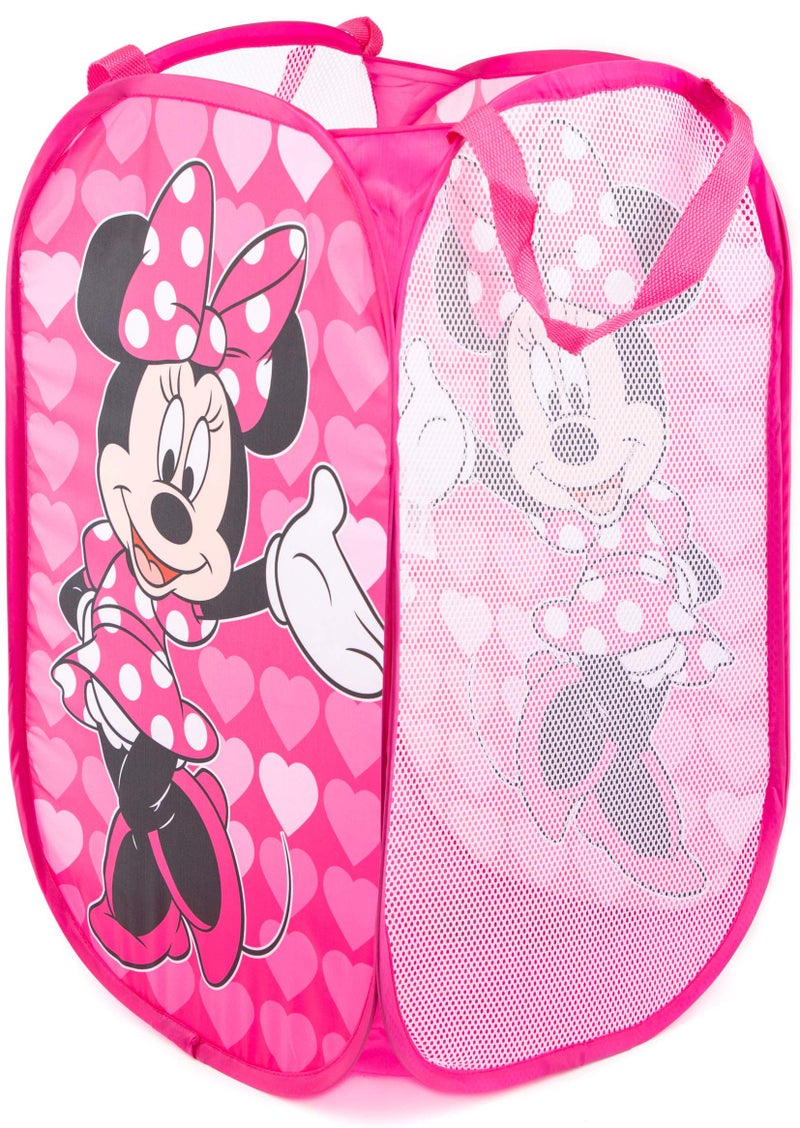 Jay Franco Disney Minnie Mouse Pop Up Hamper - Mesh Laundry Basket/Bag with Durable Handles (Official Disney Product) - Image 2