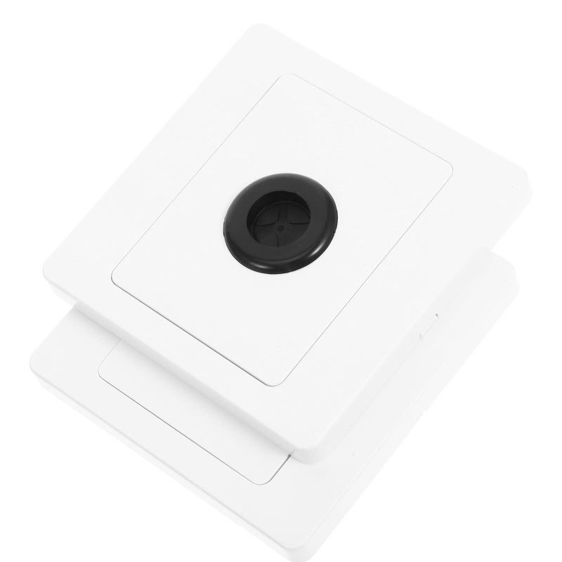 2Pcs 86 Type White Wall Plate With Cable Pass Through Rubber Gasket - Image 2