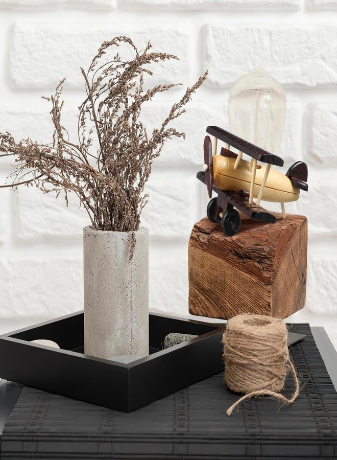 لوكس شايني نموذج طائرة خشبي فاخر ولامع - ديكور طائرة عتيق للاستخدام المنزلي، قطعة ديكور خشبية كلاسيكية لغرفة المعيشة وغرفة النوم والمكتب، ديكور سطح مكتب فريد - Image 4