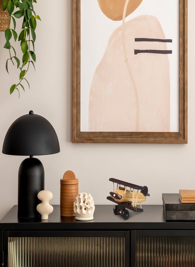 لوكس شايني نموذج طائرة خشبي فاخر ولامع - ديكور طائرة عتيق للاستخدام المنزلي، قطعة ديكور خشبية كلاسيكية لغرفة المعيشة وغرفة النوم والمكتب، ديكور سطح مكتب فريد - Image 5