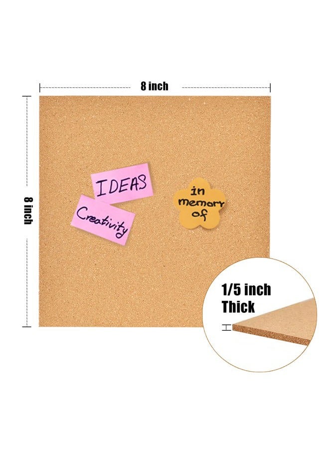 Aitakatta 20x20cm Cork Board Tiles - Self-Adhesive Bulletin Boards for Home, Office, School - 5mm, 2pc - Image 2