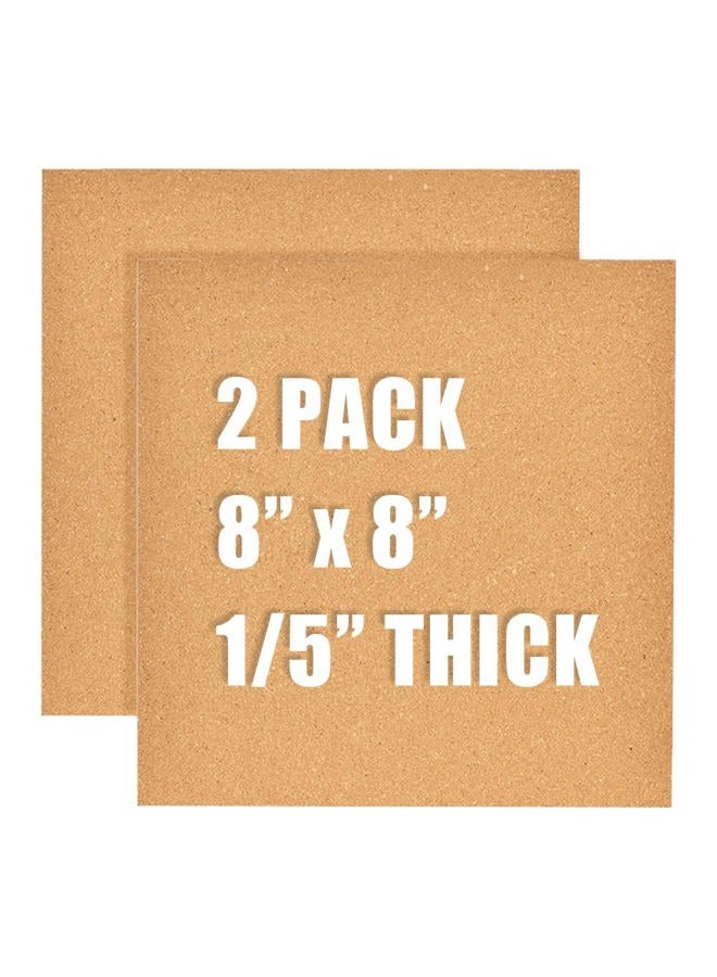Aitakatta 20x20cm Cork Board Tiles - Self-Adhesive Bulletin Boards for Home, Office, School - 5mm, 2pc - Image 1