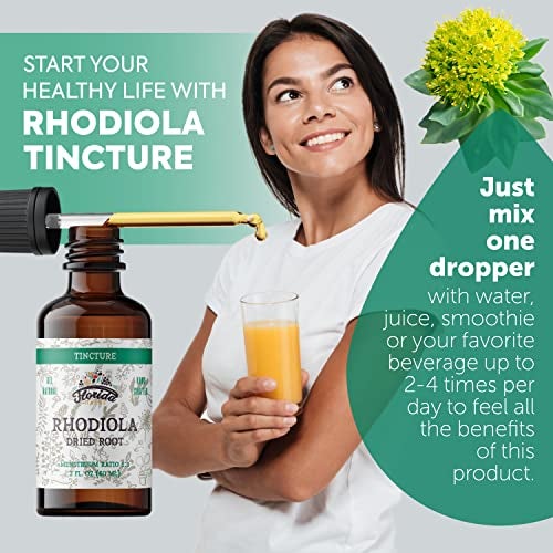 FLORIDA HERBS Rhodiola Tincture, Organic Rhodiola Extract (Rhodiola Rosea) Dried Root Health Supplement, Non-GMO in Cold-Pressed Organic Vegetable Glycerin 2 oz, 670 mg - Image 3