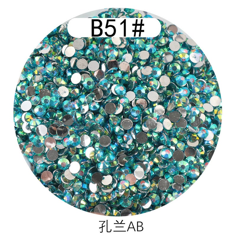 Selling Semi-Circle Resin Diamond Fantasy Jelly Ab Color Nail Diamond Mobile Phone Case Violent Bear Sticker Diamond Diy Accessories - Image 1