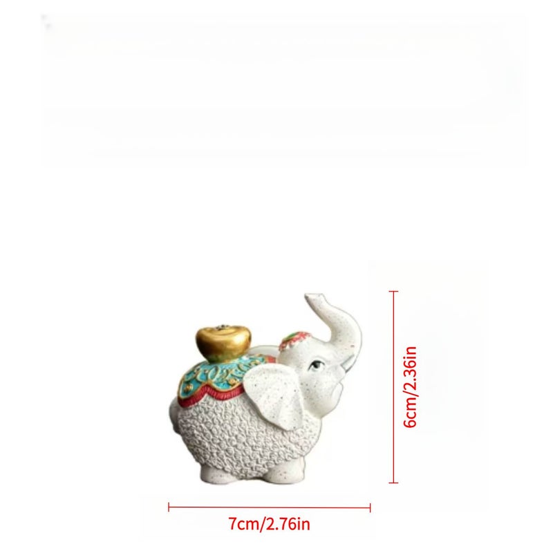 Auspicious Elephant Original Incense Holder Ornament Elegant Item For Chinese Tea Tables Home Spaces Elephant Shape Symbolizes Good Luck Smooth Progress With Beautiful Wish May All Your Wishes Come True Little Elephant 1pc - Image 2