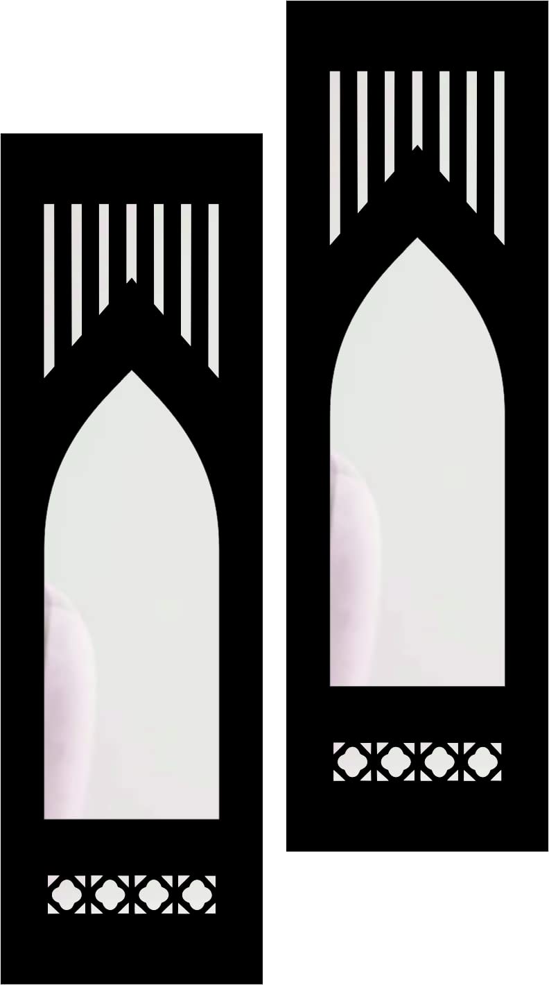 Creative Arts n Frames Set of 2 Wall Décor Hand Crafted Wooden Wall Mirror Panel or Jharokha for Living Room Bedroom Lobby Modern Wall Panels for Wall Decor (4x13 inch) (Jharokha 1 4x13 inch Mirror) - Image 1