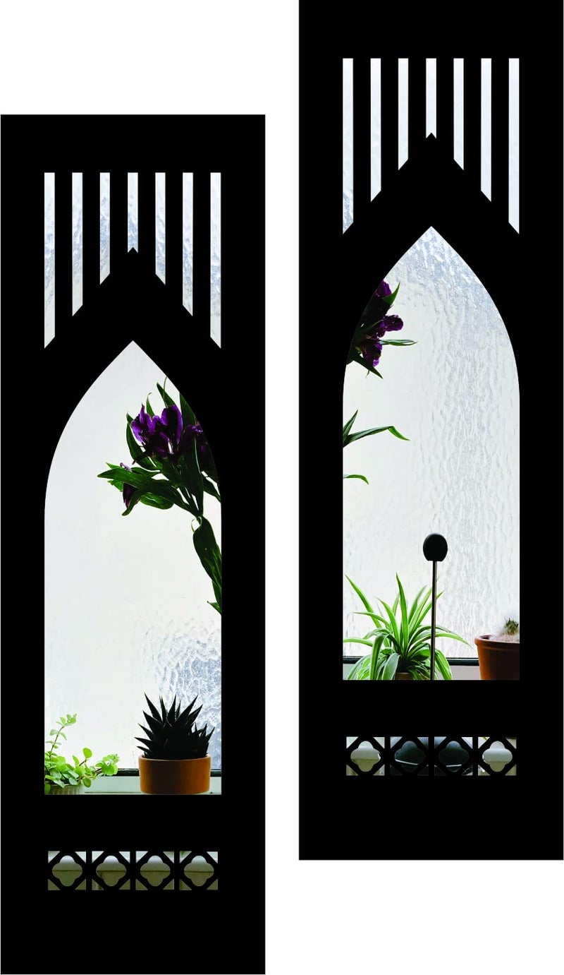 Creative Arts n Frames Set of 2 Wall Décor Hand Crafted Wooden Wall Mirror Panel or Jharokha for Living Room Bedroom Lobby Modern Wall Panels for Wall Decor (4x13 inch) (Jharokha 1 4x13 inch Mirror) - Image 2