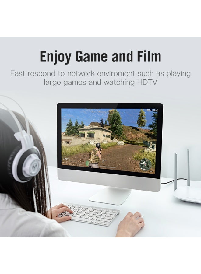 VENTION Cat.7 SSTP Patch Cable 0.5M Black Model # ICDBD - Image 3