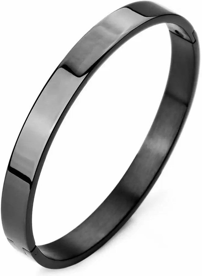 IGA COLLECTION Stainless Steel Titanium Kada with Elegant Design for Men & Women Comfortable Party & Everyday wear Trendy Glossy Finish Armlet/Kada(kada - 901 - SS BLACK M6) - Image 2