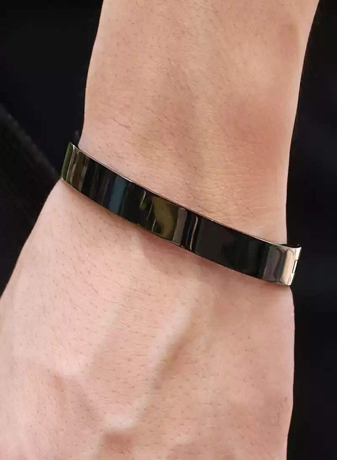 IGA COLLECTION Stainless Steel Titanium Kada with Elegant Design for Men & Women Comfortable Party & Everyday wear Trendy Glossy Finish Armlet/Kada(kada - 901 - SS BLACK M6) - Image 5
