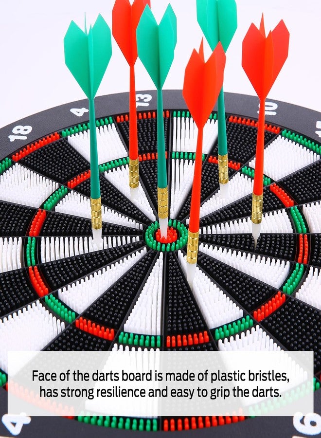 Theefun Safety Dart Board Set -16 Inch Rubber Dartboard Game with 6 Soft Tip Darts for Men Women, Party, Office Family Leisure Sport - Image 3