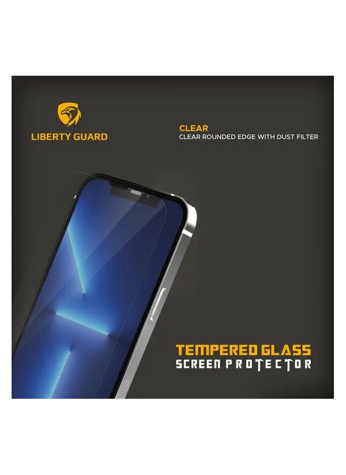 LIBERTY GUARD - Full Cover Rounded Edge 6.01 Inch Screen Protector for iPhone 13 Pro/iPhone 13 / Smooth Touch / Super Transparency / Dust Filter / Anti Shock & Anti Impact / Anti Fingerprint / Anti Scratch - Clear - Image 1