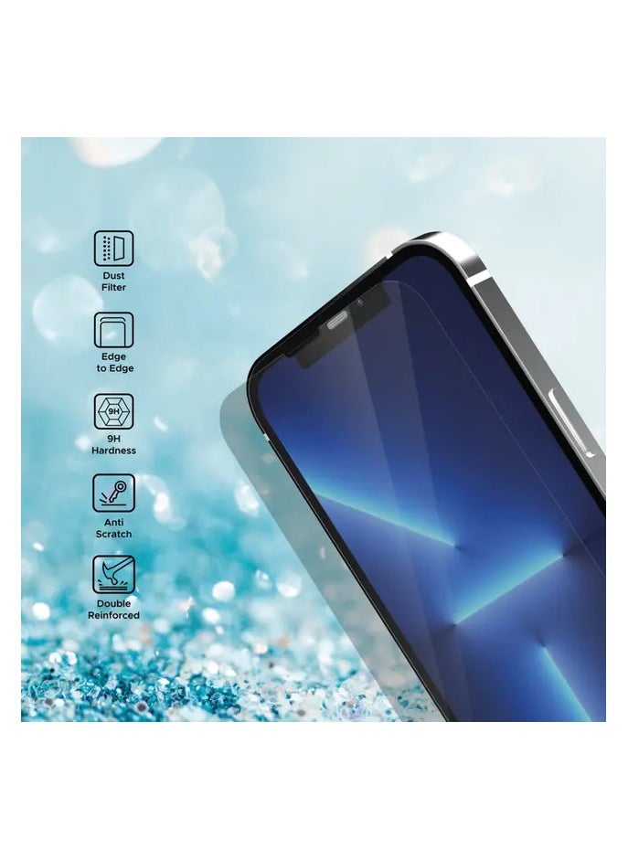 LIBERTY GUARD - Full Cover Rounded Edge 6.01 Inch Screen Protector for iPhone 13 Pro/iPhone 13 / Smooth Touch / Super Transparency / Dust Filter / Anti Shock & Anti Impact / Anti Fingerprint / Anti Scratch - Clear - Image 1