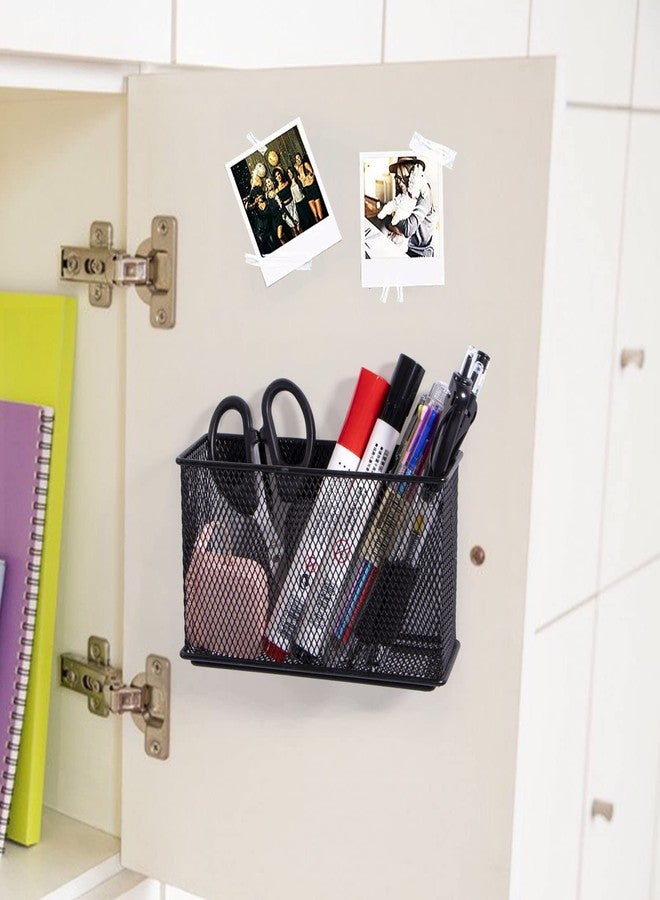 dedoot Magnetic Pencil Holder for refrigerator , Storage Magnetic Basket Mesh Black Strong Magnetic Pen Holder for Refrigerator ,Whiteboard, Locker, Home and Office Organizer, 6.3x2.3x3.6inch - Image 4