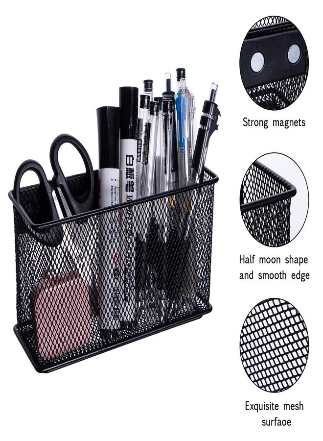 dedoot Magnetic Pencil Holder for refrigerator , Storage Magnetic Basket Mesh Black Strong Magnetic Pen Holder for Refrigerator ,Whiteboard, Locker, Home and Office Organizer, 6.3x2.3x3.6inch - Image 5