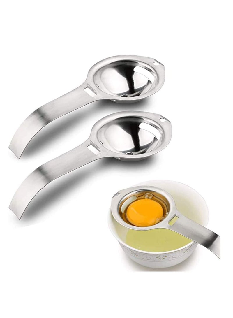 Stainless Steel Egg White Yolk Filter Separator Cooking Tool Dishwasher Safe Chef Kitchen Gadget Silver - Image 1