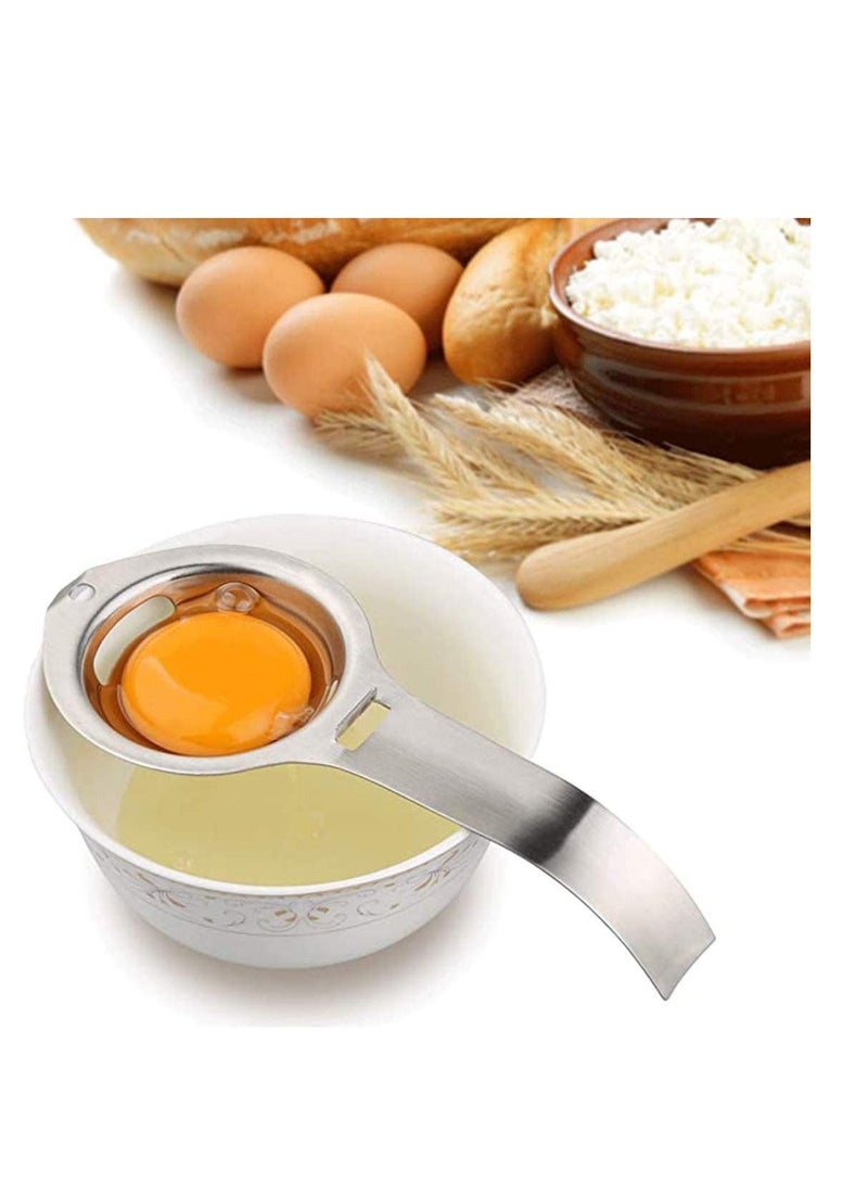 Stainless Steel Egg White Yolk Filter Separator Cooking Tool Dishwasher Safe Chef Kitchen Gadget Silver - Image 2