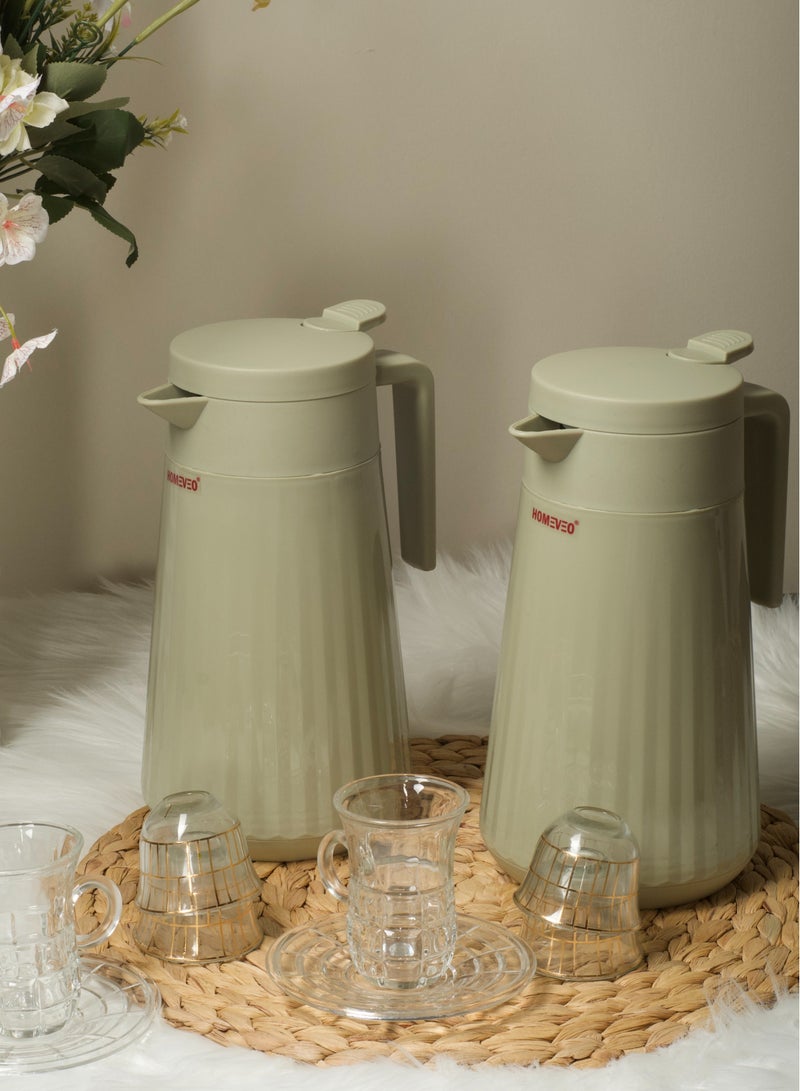 HOMEVEO Fragrant 1-liter thermos set - elegant hospitality and quality performance - Image 1