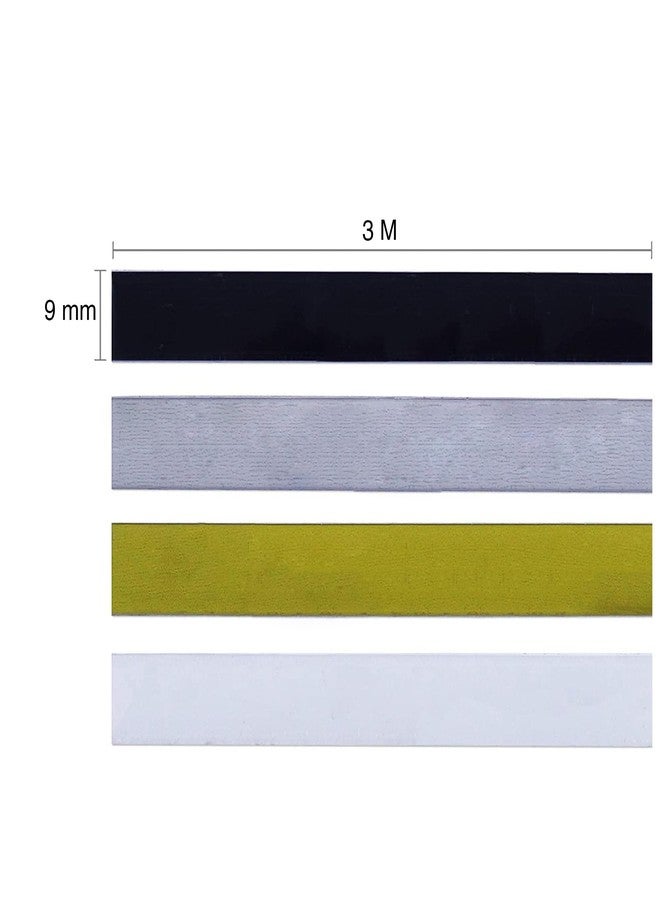 oddpod 5 Pcs Motex Original Embossing Self-Adhesive Plastic Surface Label Maker Tapes Refill for Diy, Scrapbooking & Craft 9Mm X 3M - Metallic Assorted - Image 3